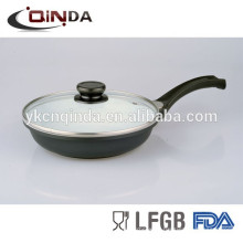 Eco-Friendly chinese wok range die cast aluminum fry pan with lid